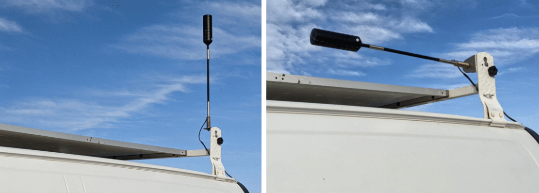 folding cell antenna mount up and down